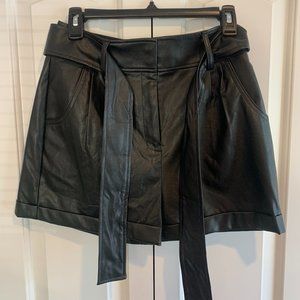 Faux Leather Shorts